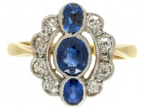 Art Deco Sapphire & Diamond Ring