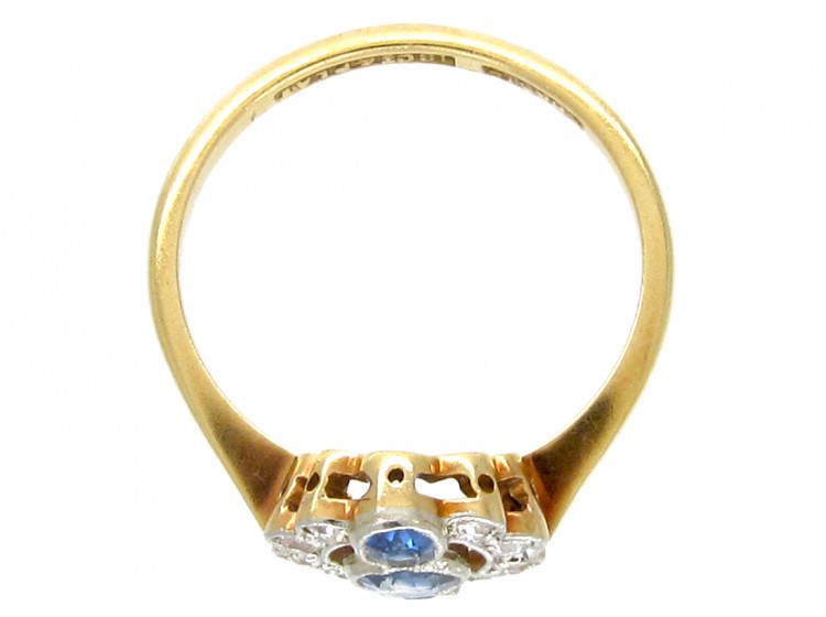 Art Deco Sapphire & Diamond Ring