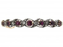 Ruby & Diamond Victorian Bangle