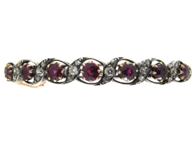 Ruby & Diamond Victorian Bangle