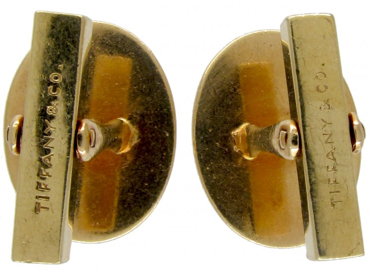 Tiffany & Co. 18ct Gold & Diamond Cufflinks