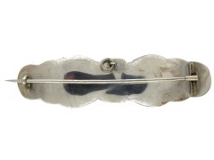 19th Century Scottish Silver & Agate Bow Brooch