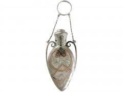 Victorian Silver & Gold Overlay Scent Bottle Pendant