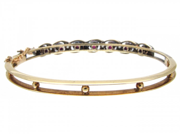 Ruby & Diamond Victorian Bangle