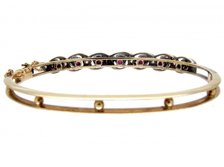 Ruby & Diamond Victorian Bangle