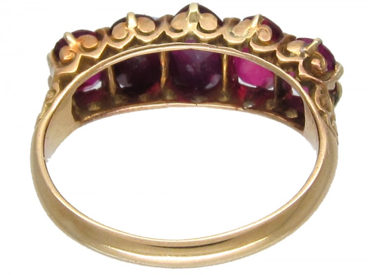 Victorian Five Stone Ruby Ring