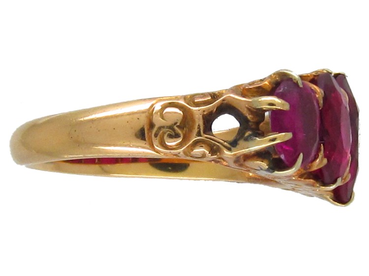 Victorian Five Stone Ruby Ring