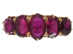 Victorian Five Stone Ruby Ring