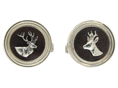 Silver & Wood Stag Cufflinks