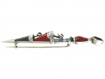 Scottish Silver & Agate Dirk Brooch
