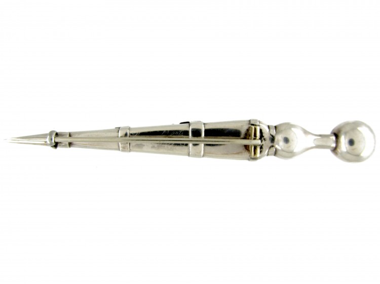 Scottish Silver & Agate Dirk Brooch