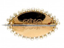 Edwardian Double Heart Enamel & Diamond Brooch