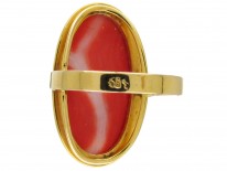 18ct Gold Coral Ring