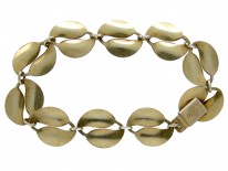 David Andersen Silver & Enamel Leaf Bracelet