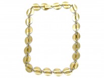 David Andersen Blue Enamel & Silver Leaf Necklace