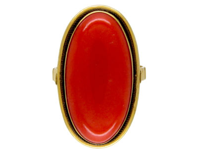 18ct Gold Coral Ring