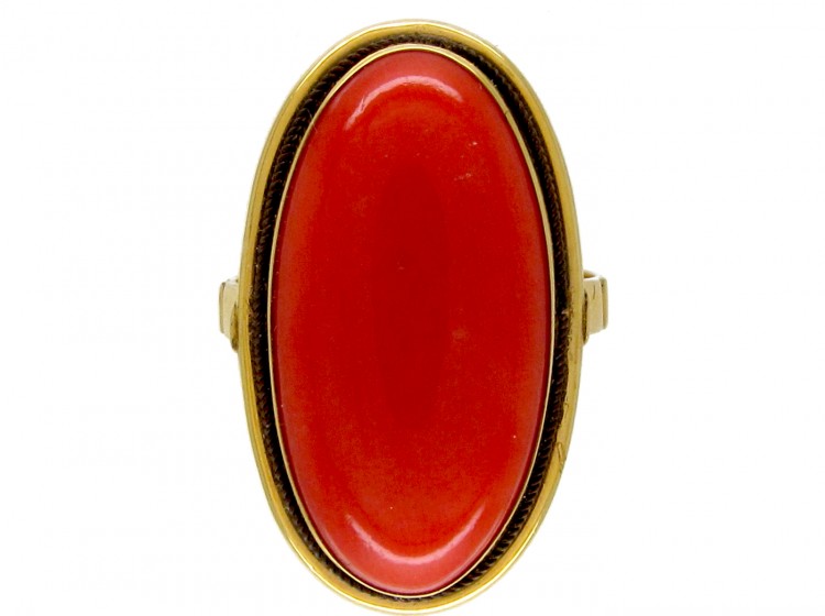 18ct Gold Coral Ring