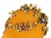Edwardian Tortoiseshell & Gem Set Hair Ornament