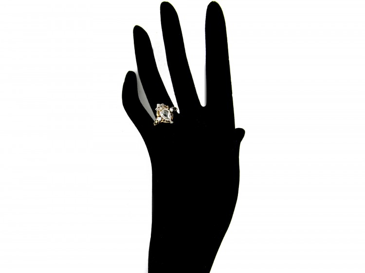 Rose Diamond Heart-Shaped Ring