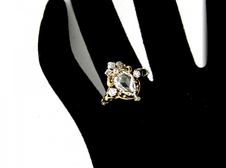 Rose Diamond Heart-Shaped Ring