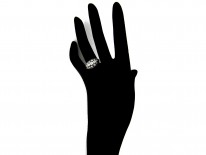 Diamond Set Art Deco Bombé Shape Ring