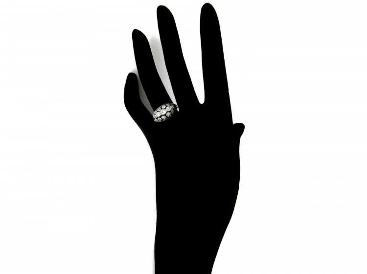 Diamond Set Art Deco Bombé Shape Ring