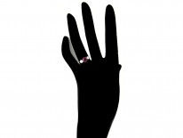 Ruby & Diamond Three Stone Ring