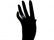 Double Cabochon Amethyst Silver Ring