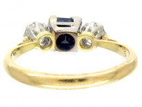 Sapphire & Diamond Three Stone Ring