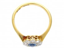 Edwardian Sapphire & Diamond Cluster Ring