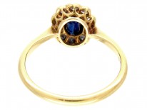 Edwardian Sapphire & Diamond Cluster Ring