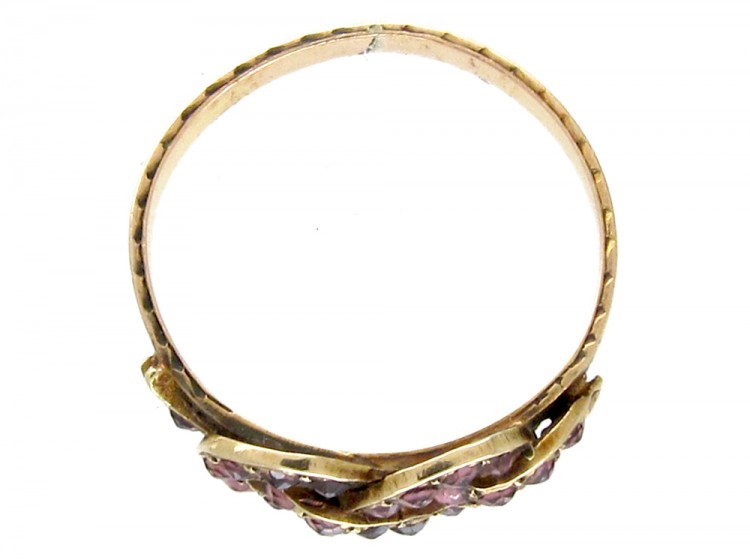 Georgian Gold & Garnet Lover's Knot Ring