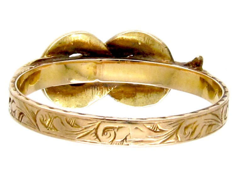 Georgian Gold & Garnet Lover's Knot Ring