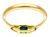 Emerald & Diamond Art Deco Ring
