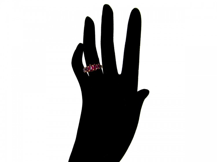 Victorian Five Stone Ruby Ring