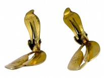 David Andersen Silver ​& Enamel Leaf Earrings