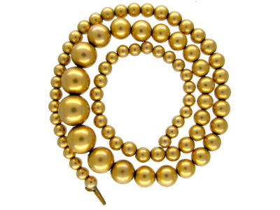 Victorian 15ct Gold Graded Bead Necklace