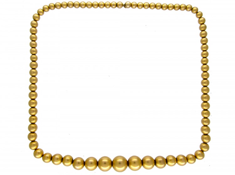 Victorian 15ct Gold Graded Bead Necklace