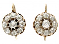 Victorian Diamond Cluster Earrings