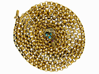 Georgian 18ct Gold Guard Chain with Hand Clasp