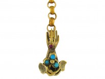 Georgian 18ct Gold Guard Chain with Hand Clasp