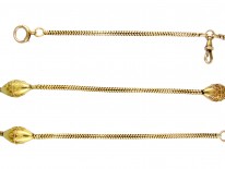 Victorian 15ct Gold Snake Chain with Oval Sections