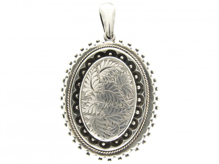 Silver Victorian Oval Locket