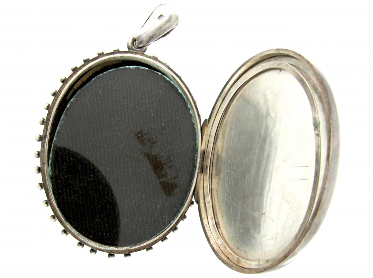 Silver Victorian Oval Locket