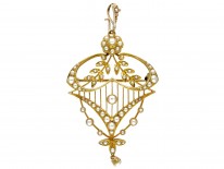 Belle Epoque 15ct Gold & Split Pearls Pendant