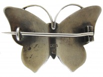 Silver & Enamel Butterfly Brooch