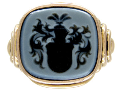 Sardonyx Intaglio Signet Ring
