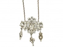 Silver Mask & Cherub Necklace
