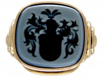 Sardonyx Intaglio Signet Ring