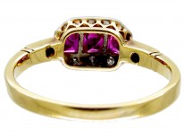 Ruby & Diamond Art Deco Ring